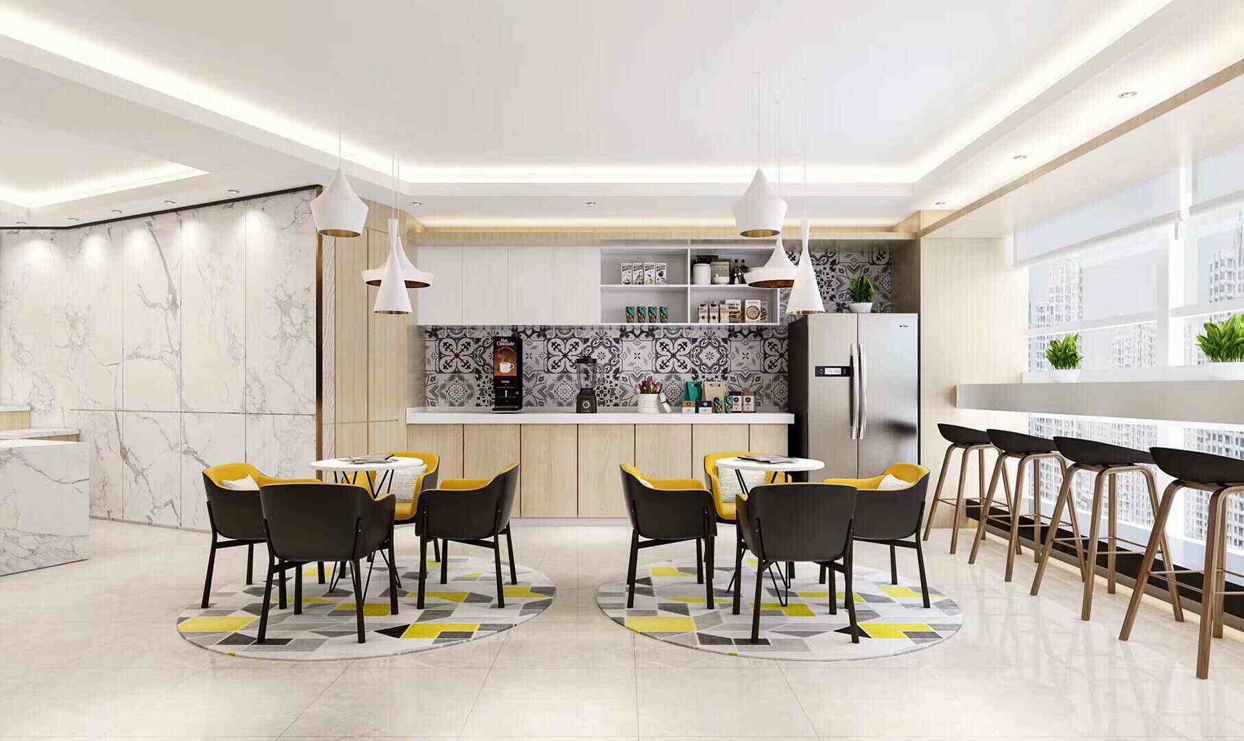 時尚員工休閑區(qū)裝修效果圖